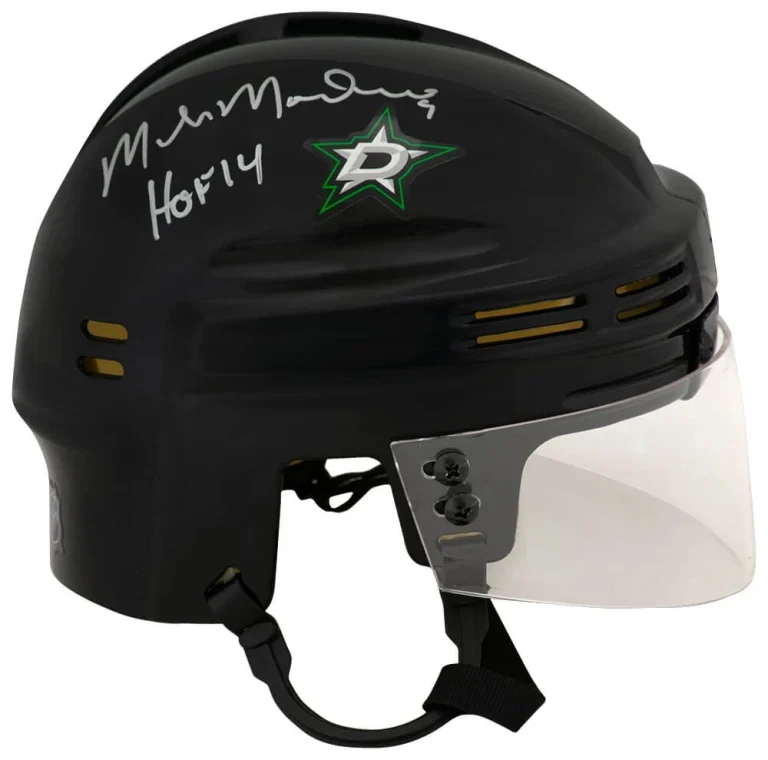 Mike Modano Signed Dallas Stars Black Hockey Mini Helmet w/HOF'14 (SCHWARTZ COA)