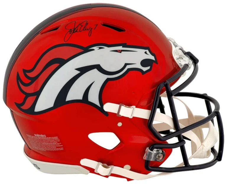 John Elway Signed Broncos FLASH Riddell Full Size Pro Auth Speed Helmet (SS COA)
