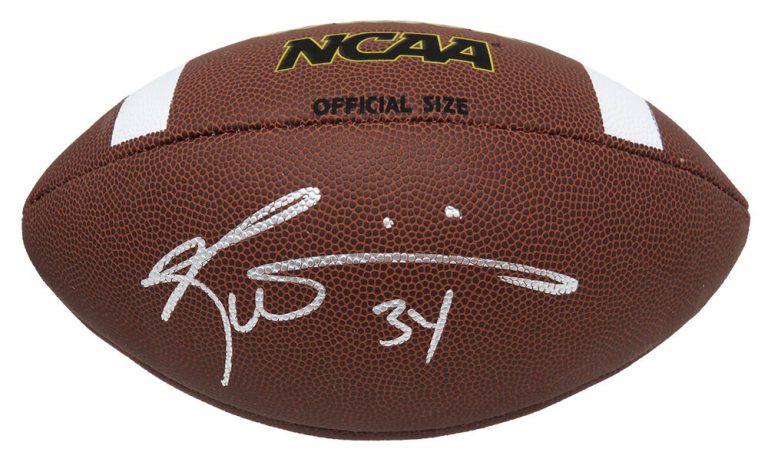 Ricky Williams Signed Wilson NCAA Full Size Football - SCHWARTZ