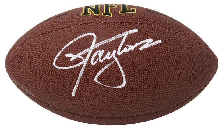 Lawrence Taylor Signed Wilson Super Grip Full Size NFL Football - SCHWARTZ COA