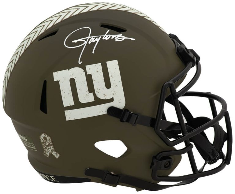 Lawrence Taylor Signed Giants SALUTE Riddell F/S Replica Helmet - (SCHWARTZ COA)