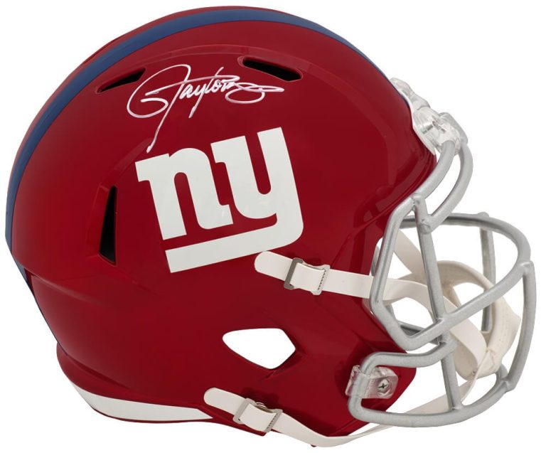 Lawrence Taylor Signed Giants FLASH Riddell Full Size Replica Helmet - (SS COA)