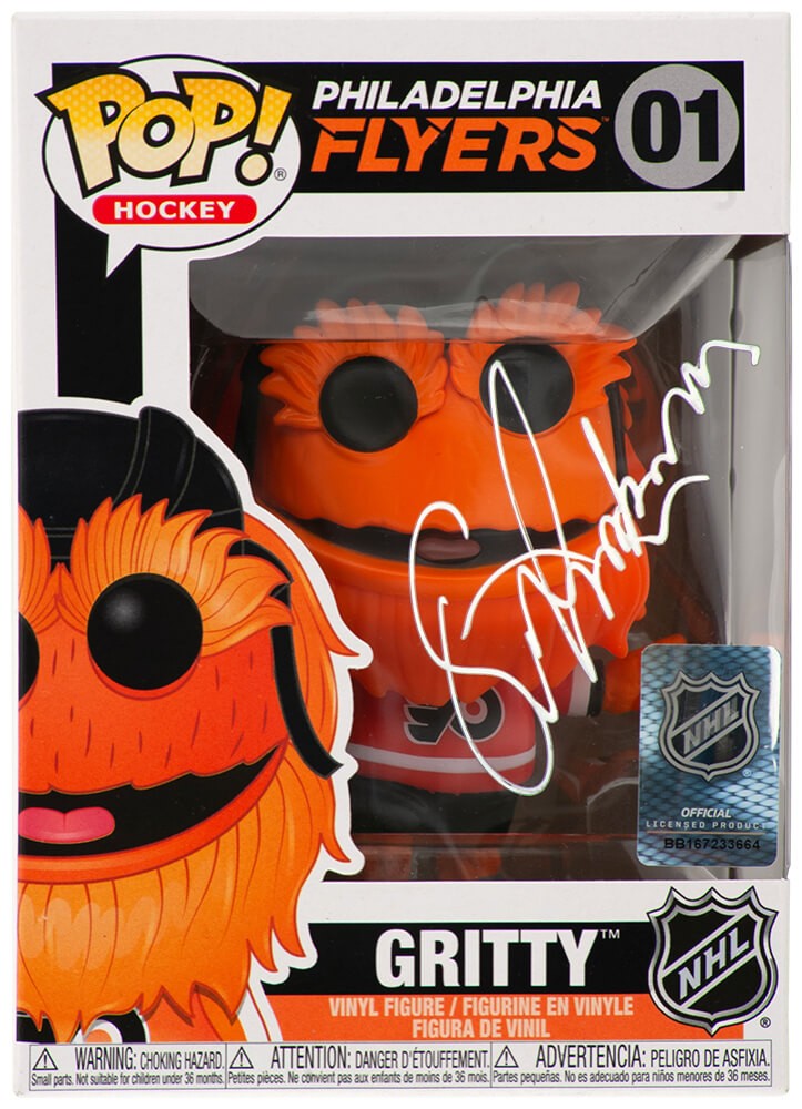 Eric Lindros Signed Flyers Gritty NHL Mascot Funko Pop Doll #01 - (SCHWARTZ COA)