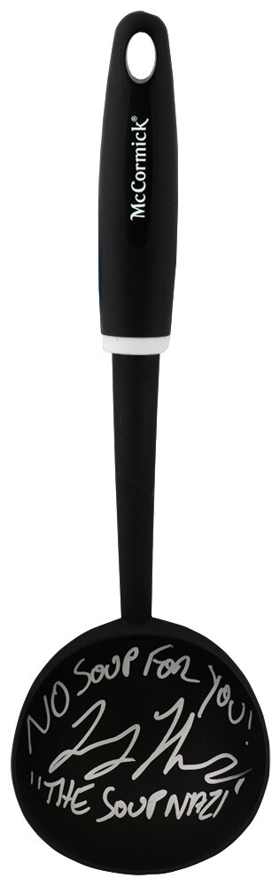 Larry Thomas Signed McCormick Black Ladle w/Soup Nazi, No Soup For You -(SS COA)