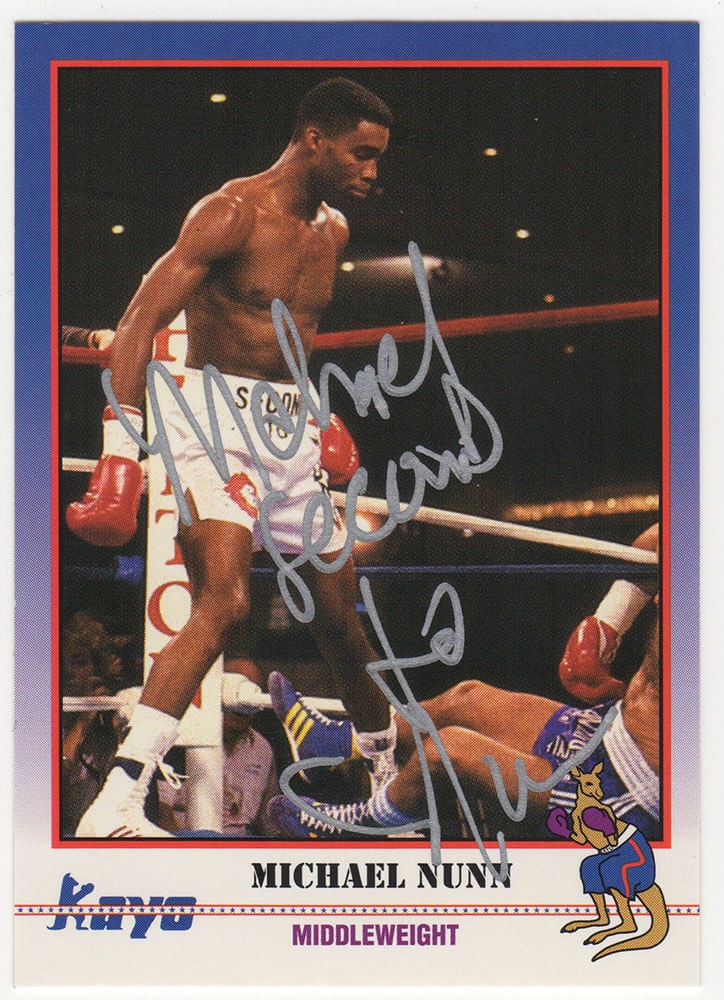 Michael 'Second To' Nunn Signed 1991 Kayo Boxing Trading Card #202 - (SS COA)