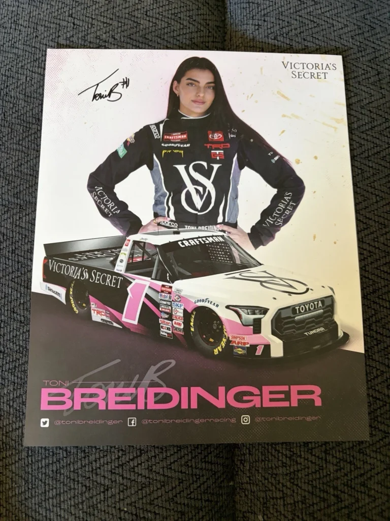 Toni Breidinger Signed Promo Card Autographed Nascar Truck Series