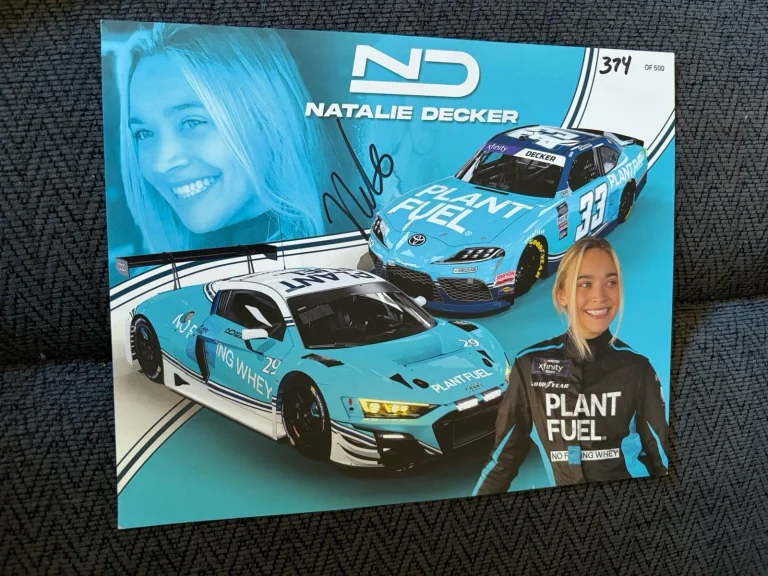 Natalie Decker Signed Promo Card Autographed Nascar Xfinity Series