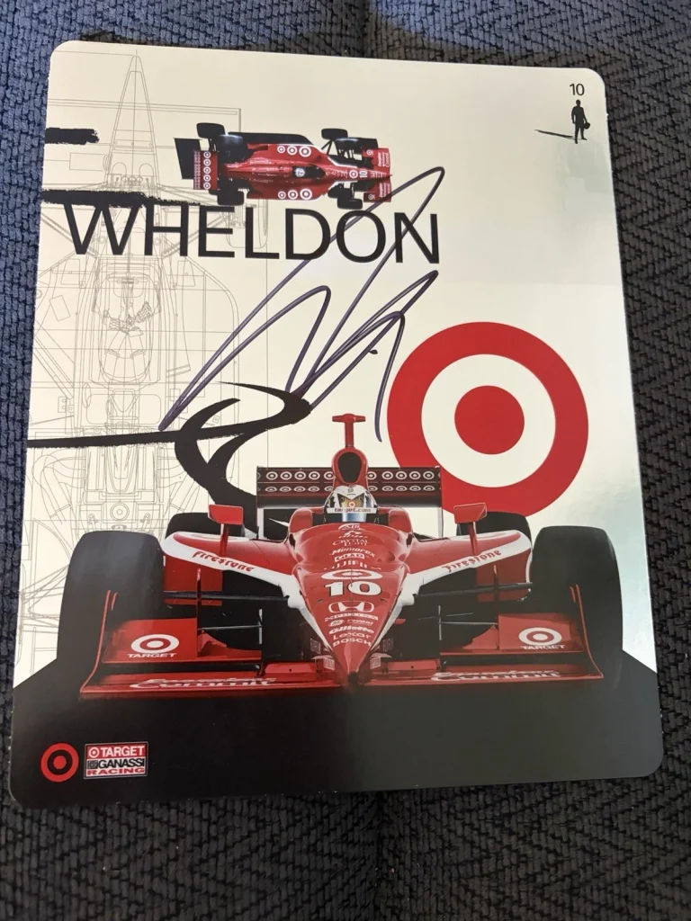 Dan Wheldon Indianapolis Indy 500 Signed Car Promo Card Autographed