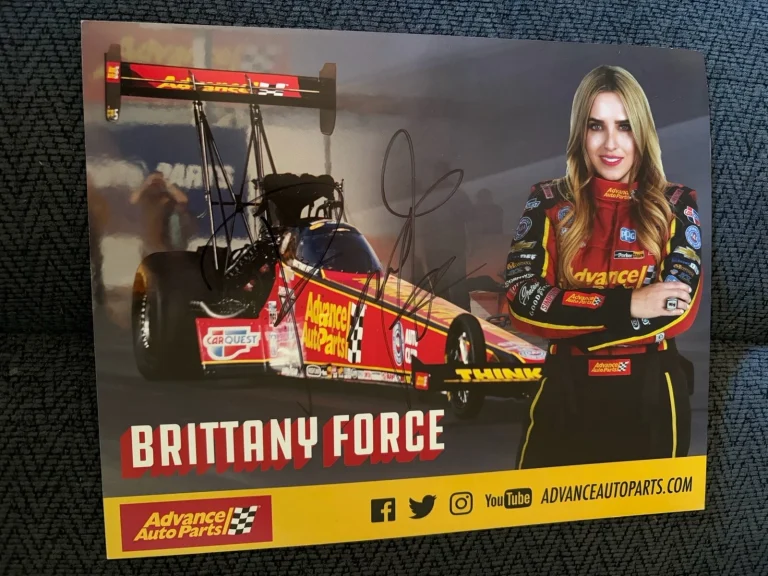 Brittany Force Signed Promo Hero Card Nhra Drag Racing Autographed