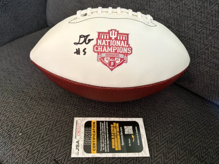 D'Angelo Ponds Signed Nfl Football JSA Authentication COA Indiana Hoosiers IU