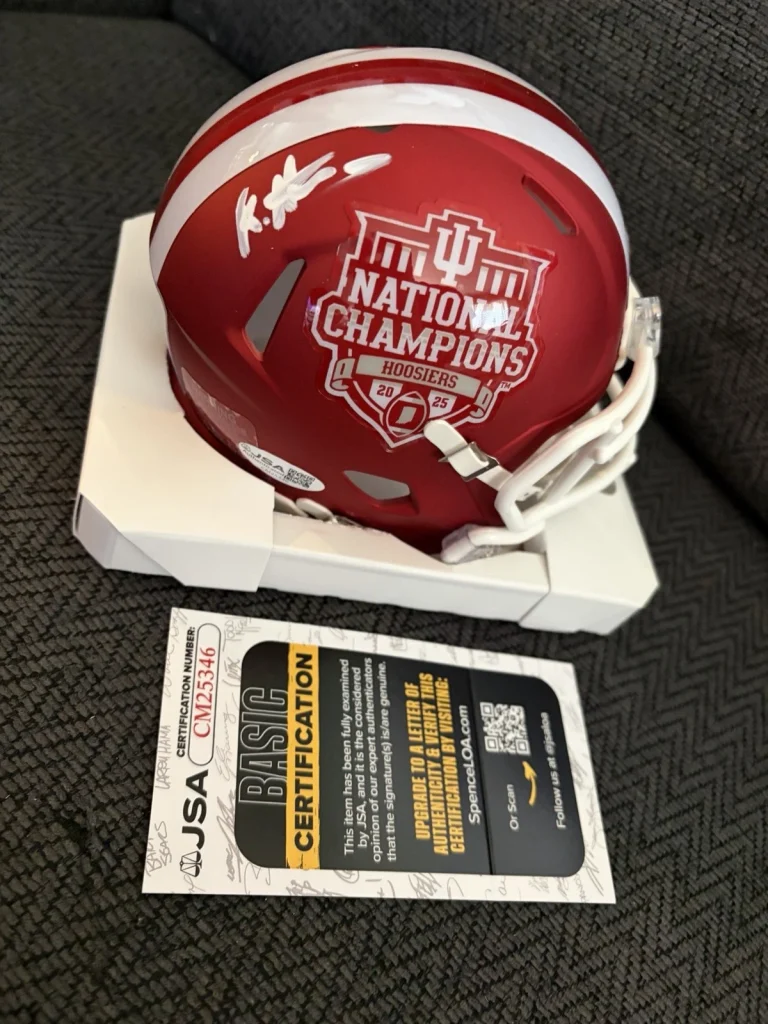 Roman Hemby Signed Mini Helmet JSA Authenticated COA Indiana Hoosiers Champs