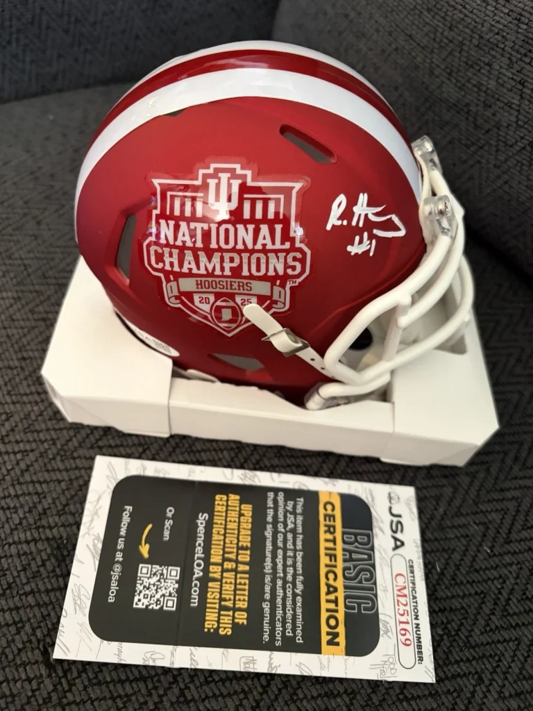 Roman Hemby Signed Mini Helmet JSA Authenticated COA Indiana Hoosiers Champs