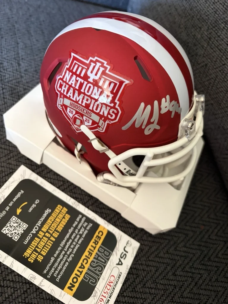Mario Landino Signed Mini Helmet JSA Authenticated COA Indiana Hoosiers Champs