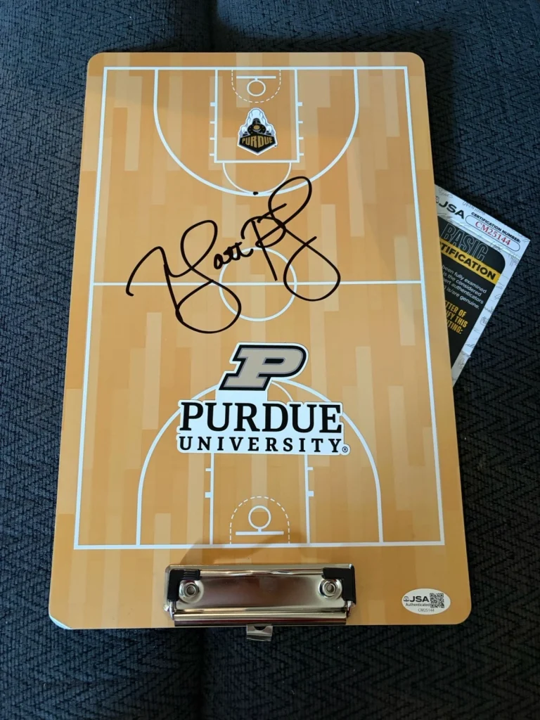 Coach Matt Painter Signed Clip Board JSA Authentication COA Purdue Autographed