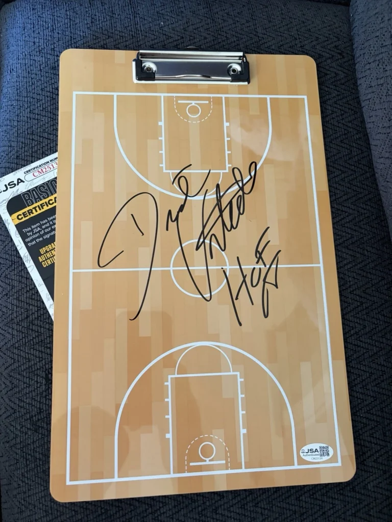 Dick Vitale Signed Clip Board JSA Authentication COA ESPN Announcer HOF Legend