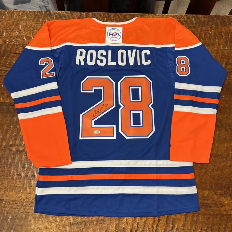 Jack Roslovic Signed Edmonton Oilers Jersey PSA DNA Autographed