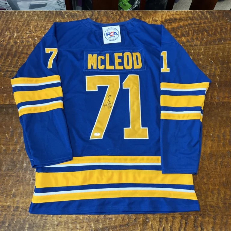Ryan McLeod Signed Buffalo Sabres Jersey PSA DNA Autographed