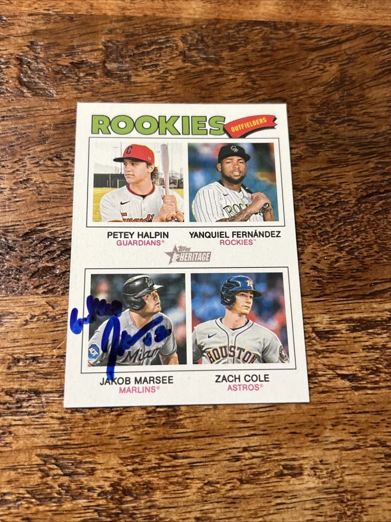 Jakob Marsee IP Signed 2026 Topps Heritage Card Marlins Autographed