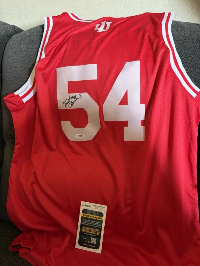 Kent Benson SIGNED Indiana Hoosiers Jersey XL JSA Authentication COA 1976 Champs