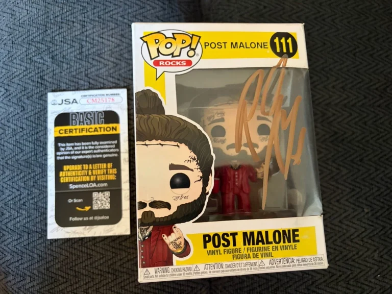 Post Malone Signed Funko Pop 111 JSA Authentication COA