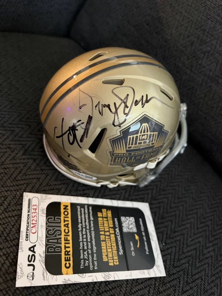 Jerry Jones Signed Dallas Cowboys Mini Helmet JSA Authentication COA Stats