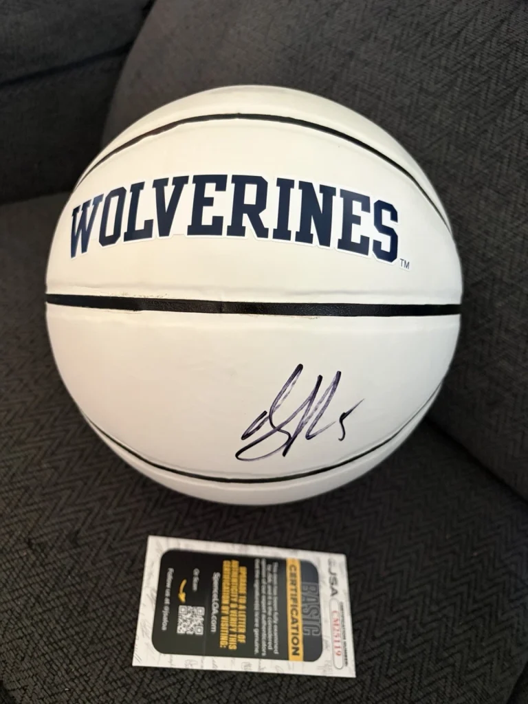 Jalen Rose Signed NCAA Basketball JSA COA Authentication Michigan Wolverines