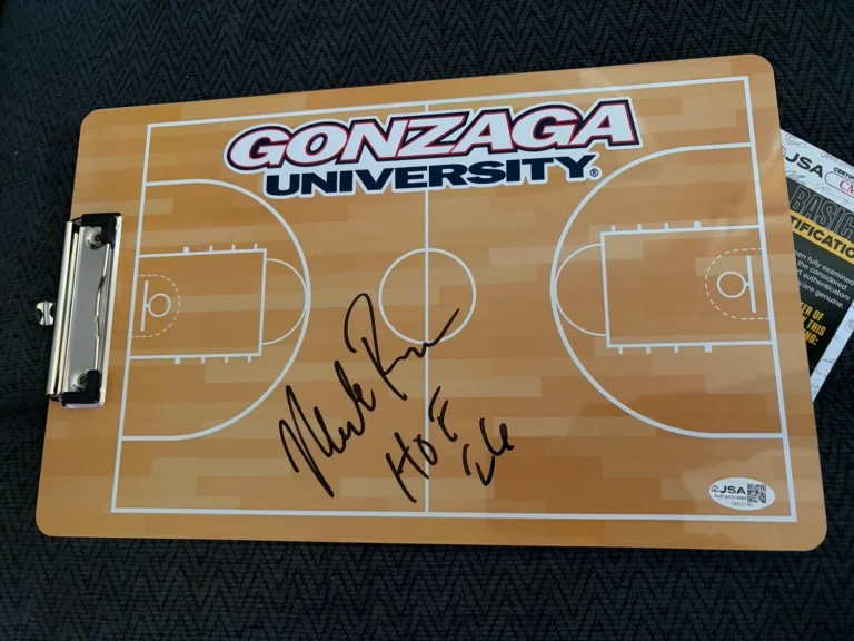 Coach Mark Few Signed Clip Board JSA Authentication COA Gonzaga HOF 2026