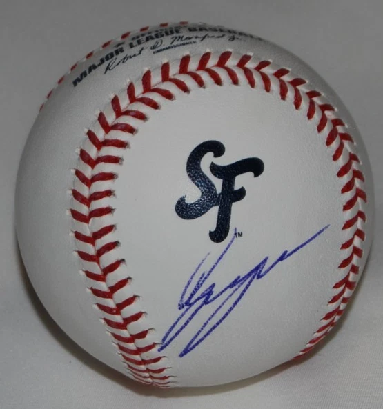 BRYCE ELDRIDGE signed (SAN FRANCISCO GIANTS) OML logo baseball BECKETT BW54305