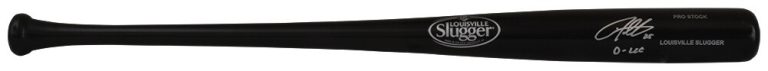 Derrek Lee Signed Louisville Slugger Black Pro Baseball Bat w/D-Lee - (SS COA)