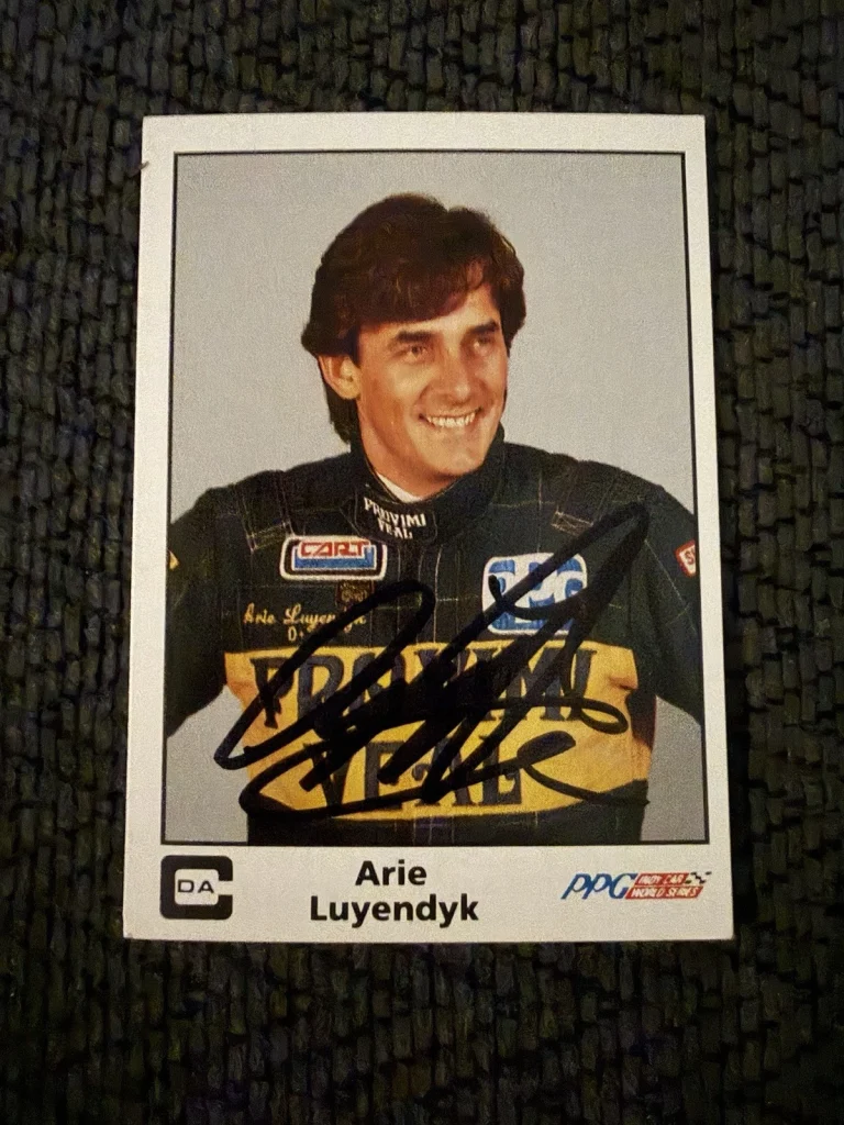 Signed Trading Card Indy 500 Car Indianapolis Arie Luyendyk Rookie RC