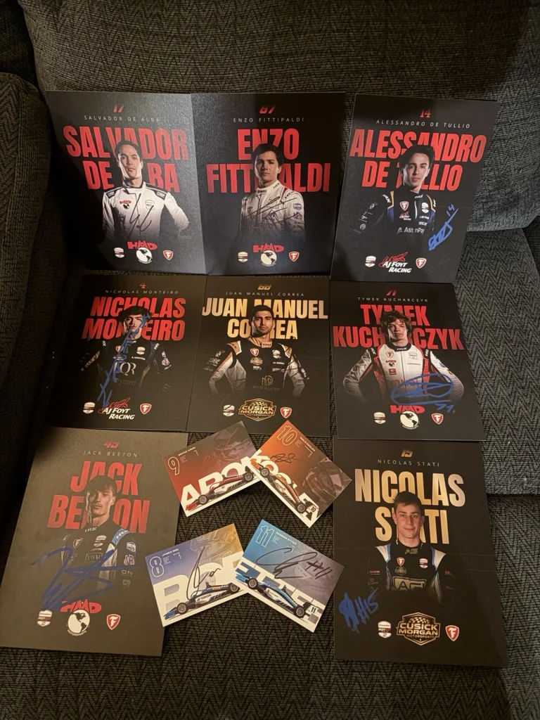 Indianapolis 500 Feeder Lot Of 21 Promo hero Cards 2026 Signed Indy NXT Drivers