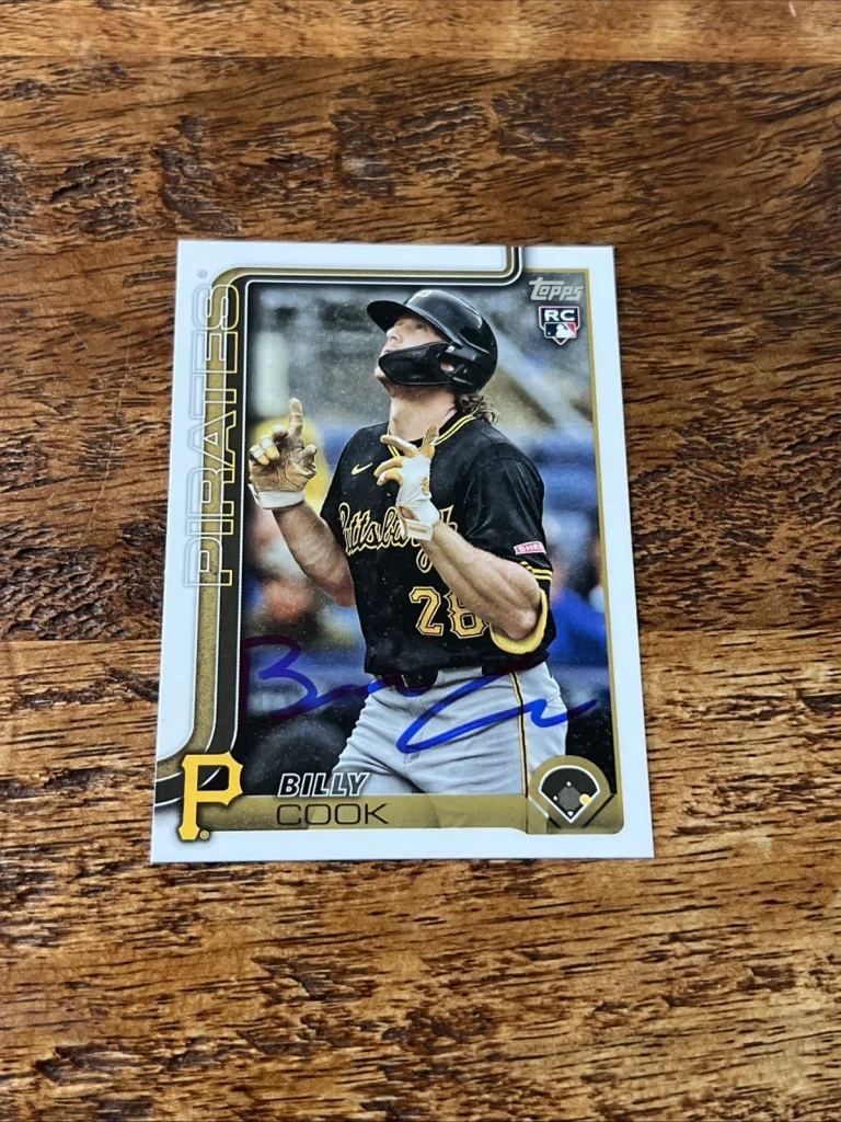 Billy Cook IP Signed 2025 Topps RC Card Pirates Autographed