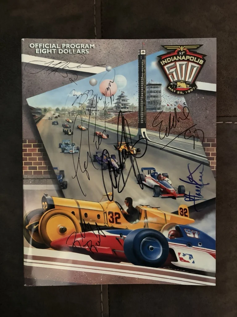 1997 Indy 500 Program Signed By Winner Arie Luyendyk Indianapolis Steve Kinser +