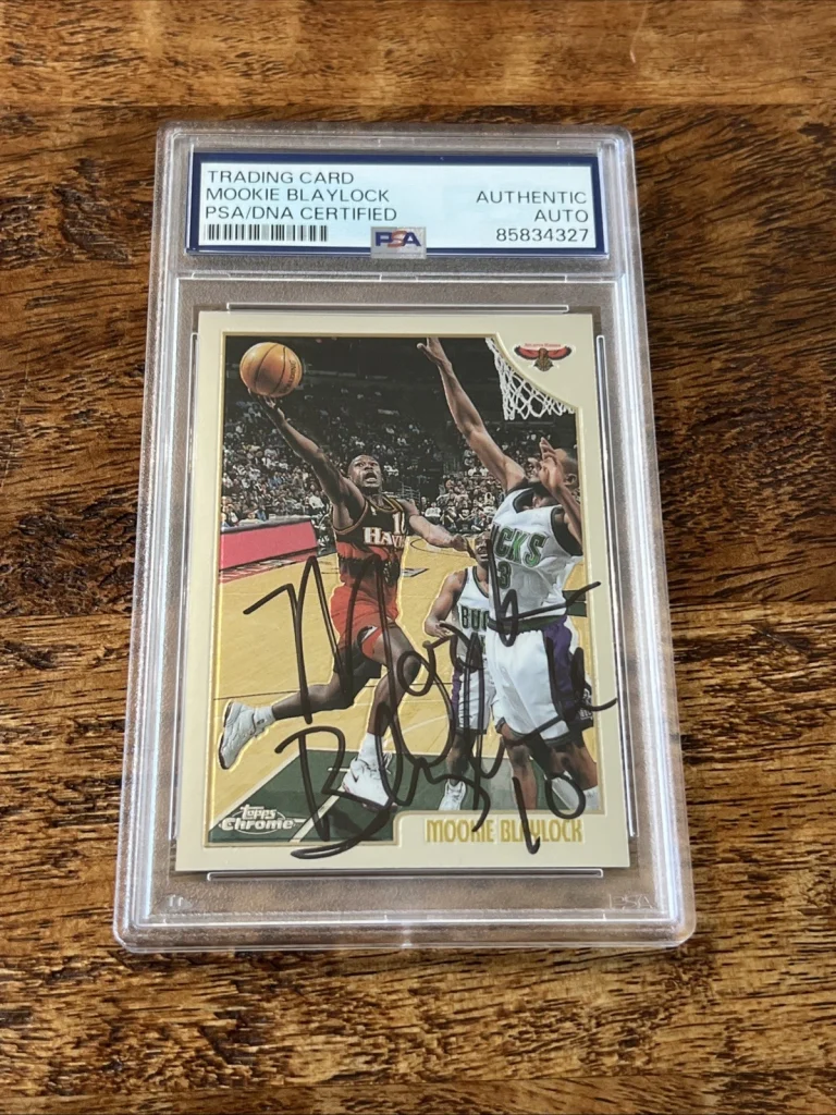 Mookie Blaylock IP Signed Topps Chrome Card Psa Dna  Slab Autographed Hawks