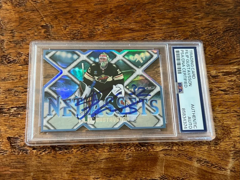 Filip Gustavsson IP Signed Skybox E-X 2000 Card PSA DNA Slab Wild Autographed