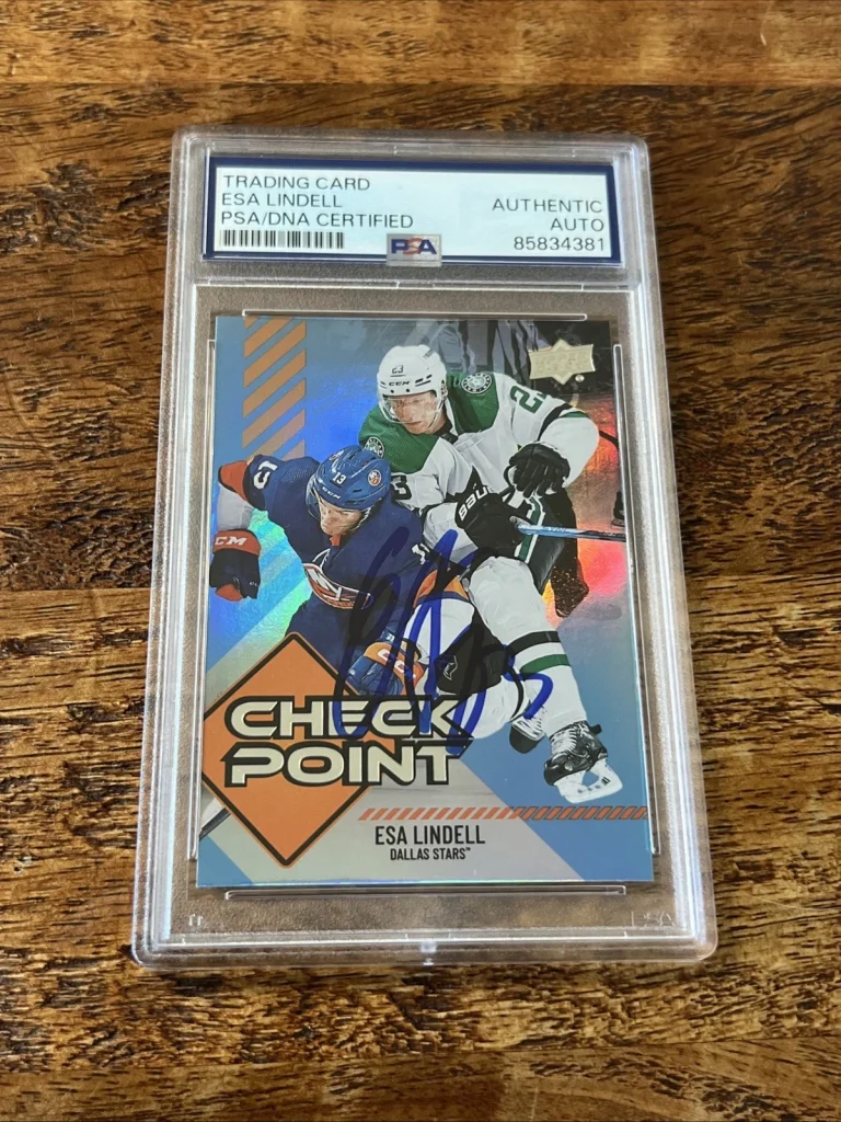 Esa Lindell IP Signed Upper Deck Card Psa Dna Coa Slab Autographed Stars