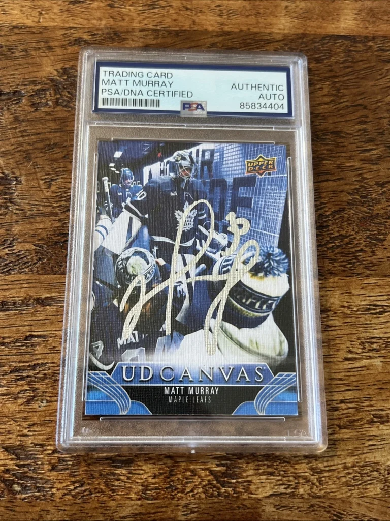 Matt Murray IP Signed UD Canvas Card PSA DNA Coa Slab Maple Leafs Autographed