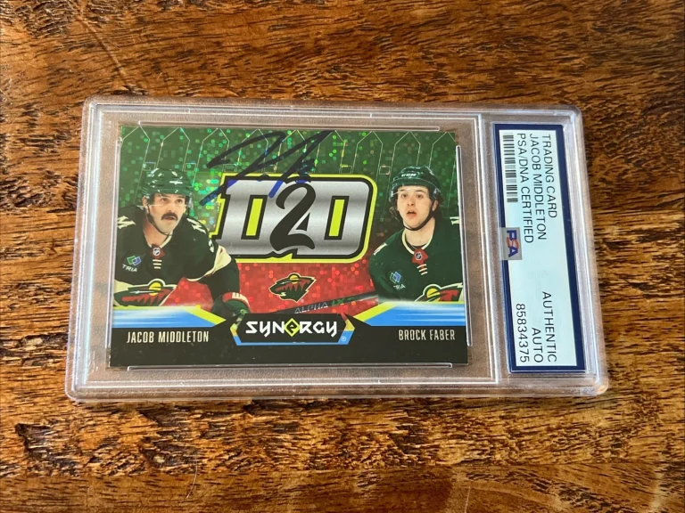 Jake Middleton IP Signed UD Synergy Card PSA DNA Coa Slab Wild Autographed