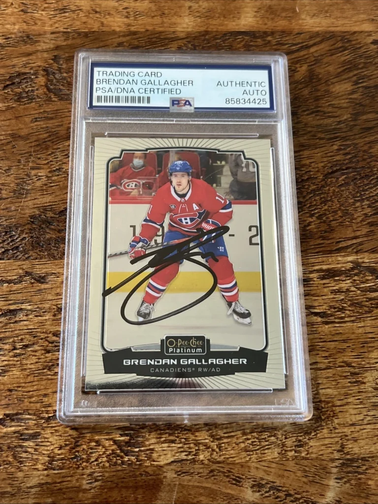 Brendan Gallagher IP Signed OPC Platinum Card PSA DNA Slab Canadiens Autographed