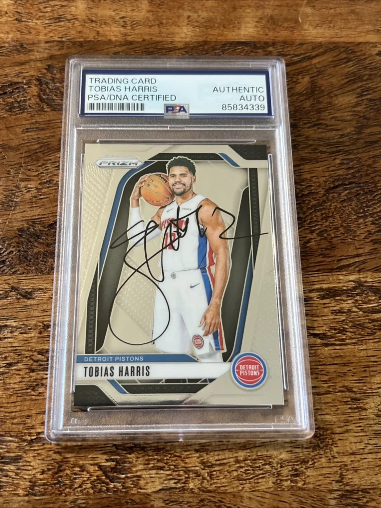 Tobias Harris IP Signed Prizm Card Psa Dna Coa Slab Autographed Pistons