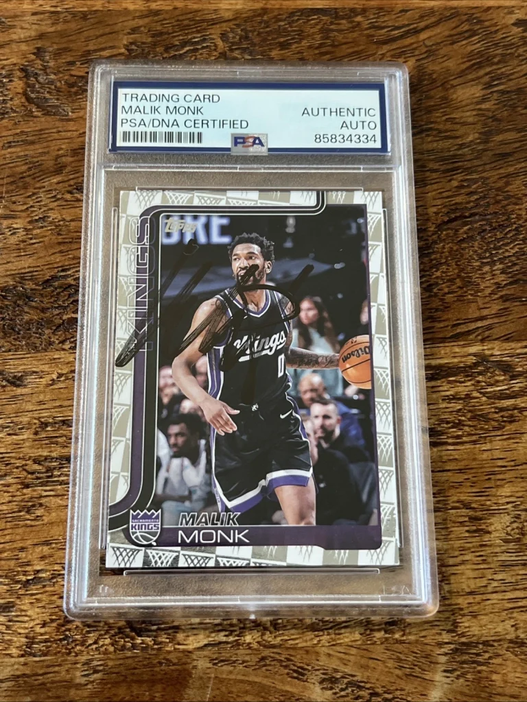 Malik Monk IP Signed Topps Card Psa Dna Coa Slab Autographed Kings