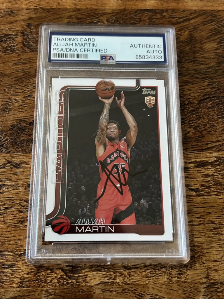 Alijah Martin IP Signed Topps Rookie Card Psa Dna Coa Slab Autographed Raptors