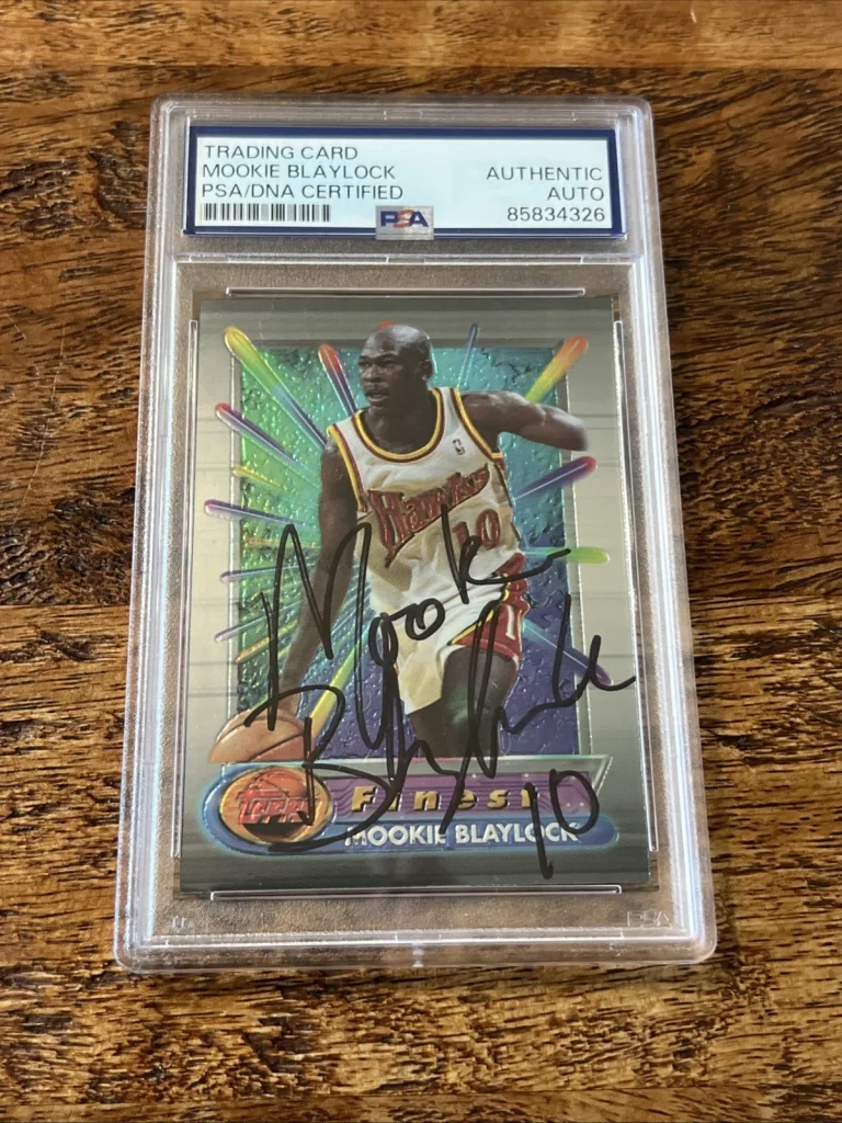 Mookie Blaylock IP Signed Topps Finest Card Psa Dna Coa Slab Autographed Hawks