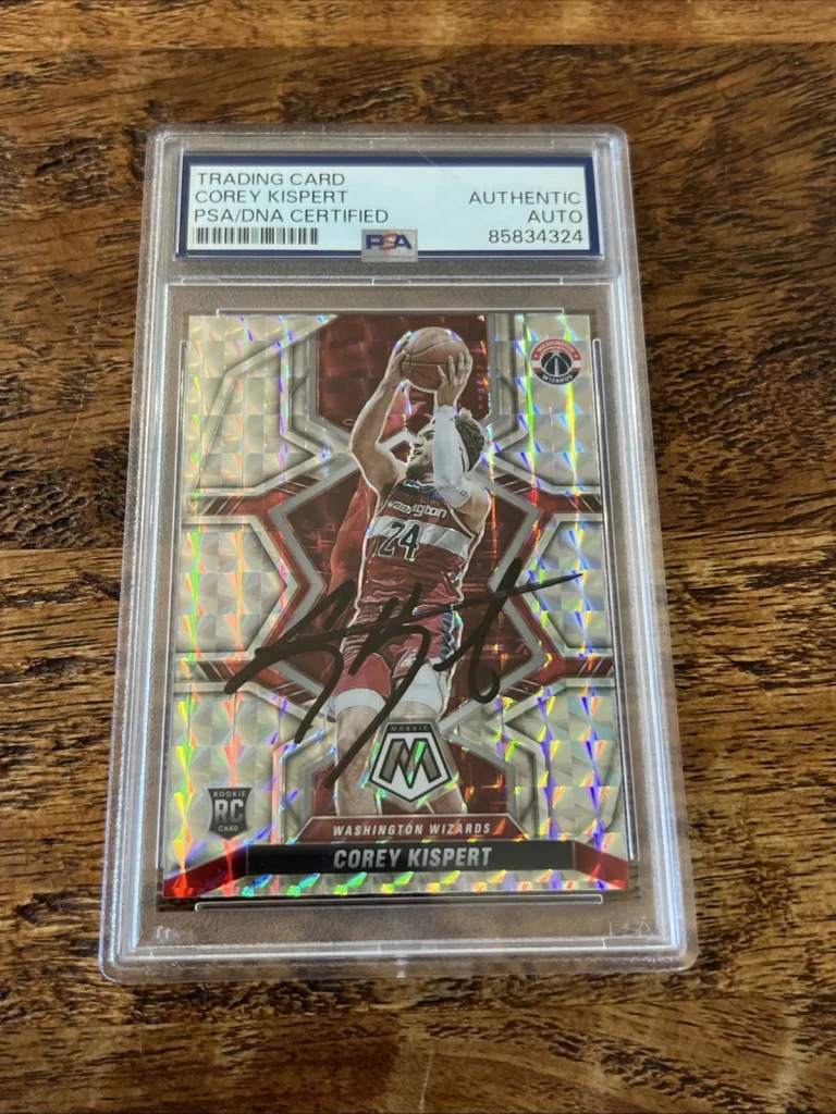Corey Kispert IP Signed Mosaic RC Card Psa Dna Coa Slab Autographed Wizards