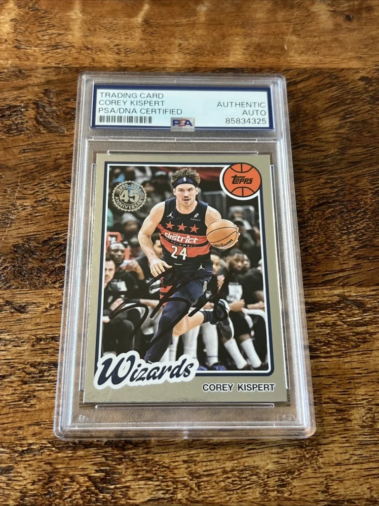 Corey Kispert IP Signed Topps Card Psa Dna Coa Slab Autographed Wizards