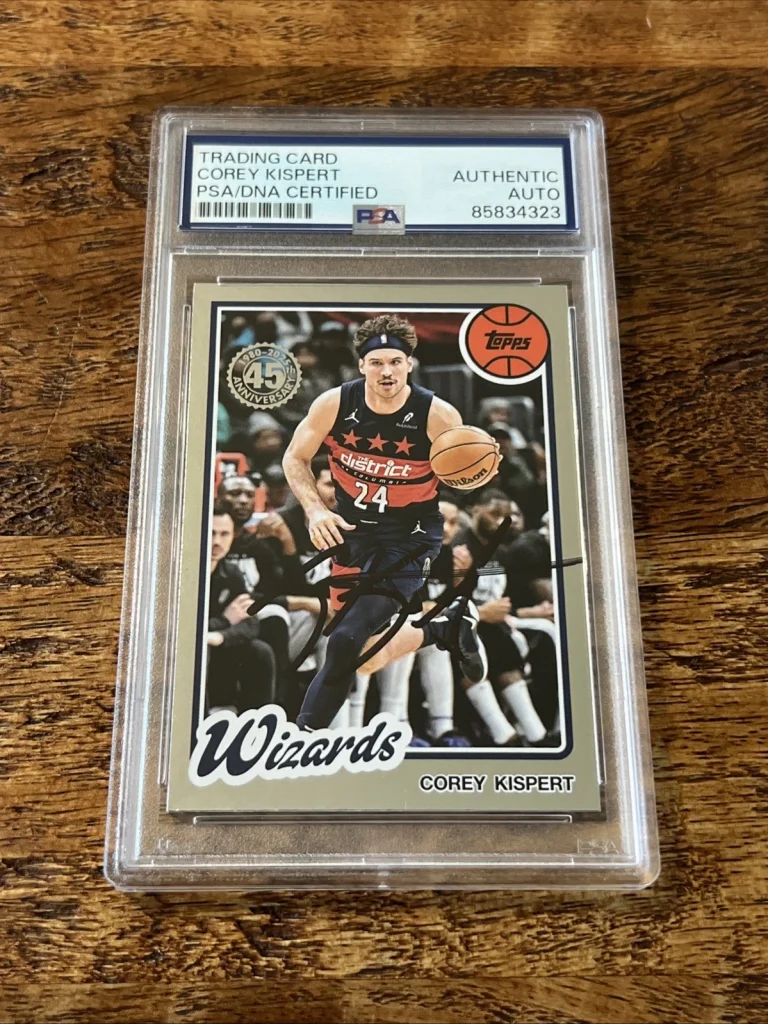 Corey Kispert IP Signed Topps Card Psa Dna Coa Slab Autographed Wizards