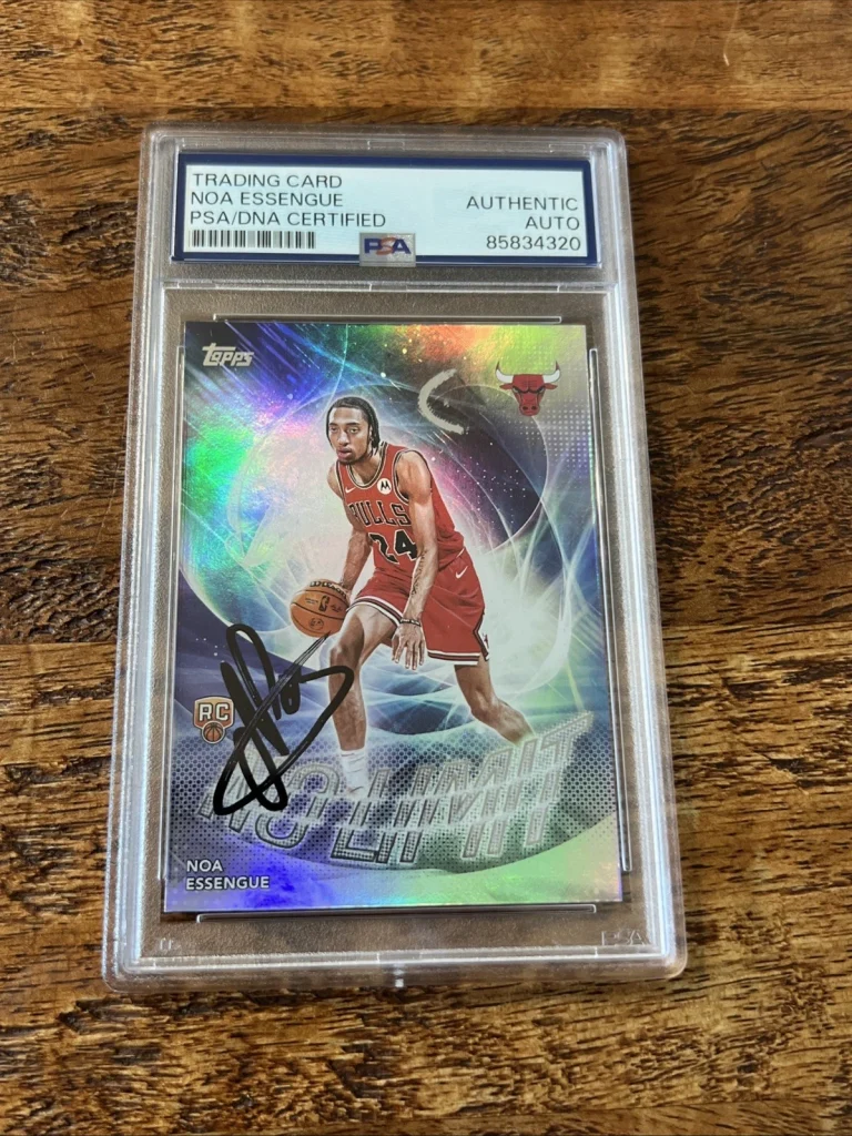 Noa Essengue IP Signed Topps Rookie Card Psa Dna Coa Slab Autographed Bulls
