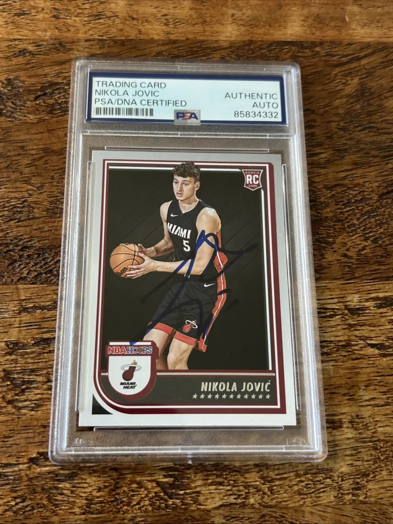 Nikola Jovic IP Signed NBA Hoops RC Card Psa Dna Coa Slab Autographed Heat