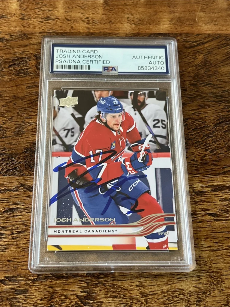 Josh Anderson IP Signed Upper Deck Card PSA DNA Coa Slab Canadiens Autographed