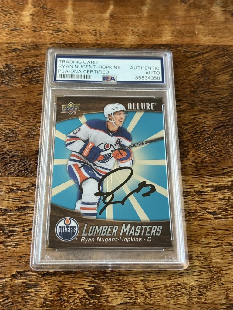 Ryan Nugent-Hopkins IP Signed UD Allure Card PSA DNA Coa Slab Autographed Oilers